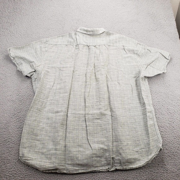 Izod Shirt Mens XXL Green Plaid Button Up Short Sleeve Golf Classic Collared - Picture 2 of 11